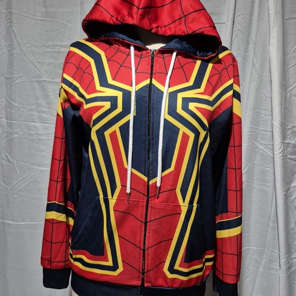 MARVEL The Avengers Infinity War Iron Spider-Man Zip Hood Jacket Polyester - Picture 4 of 4